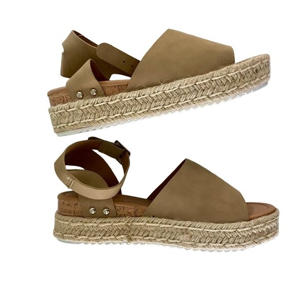 Athlefit Platform Sandals Espadrille Wedge Open Toe Size 39 US Size 8.5 New - Picture 5 of 10